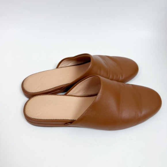 J. Crew Brown Leather Slip On Mules Size 7 - Picture 3 of 8
